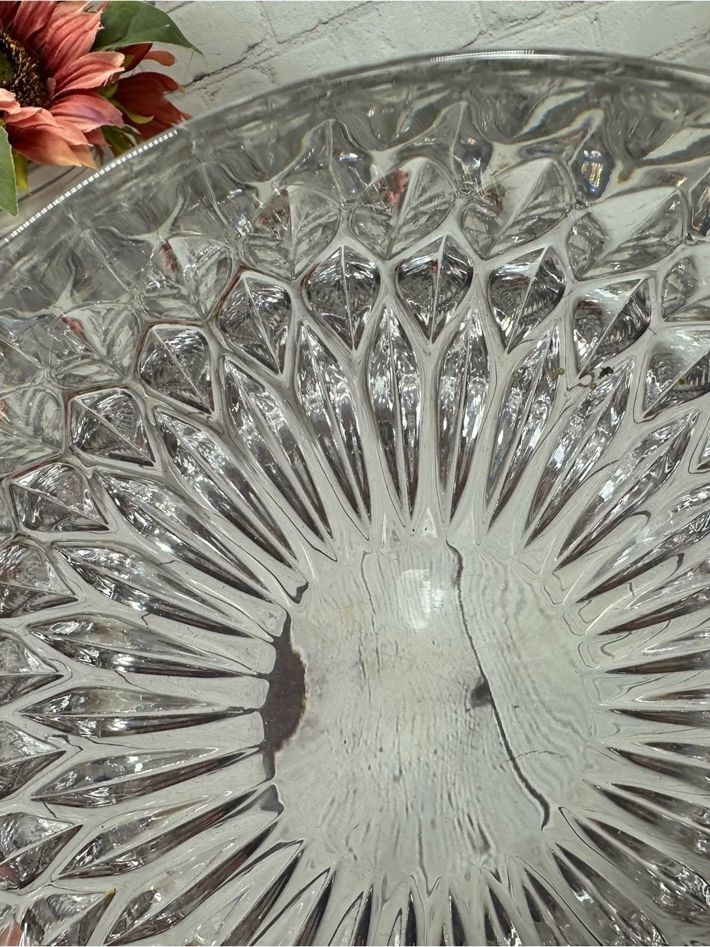 vtg Gorham Althea Crystal Bowl diameter** decor centerpiece heavy no box classic